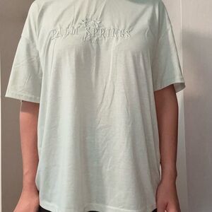 SHEIN Light Green Palm Springs Tee